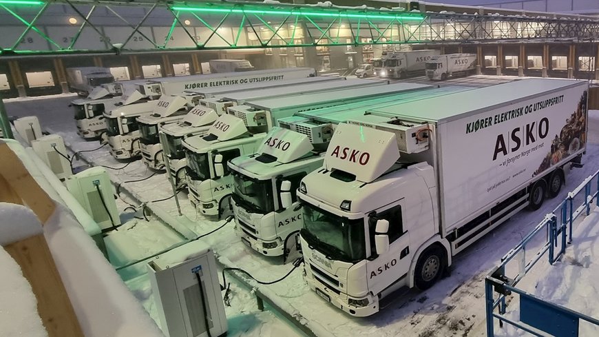 ABB E-mobility leverer ladeinfrastruktur for elektriske lastebiler til ASKOs hovedlager i Vestby